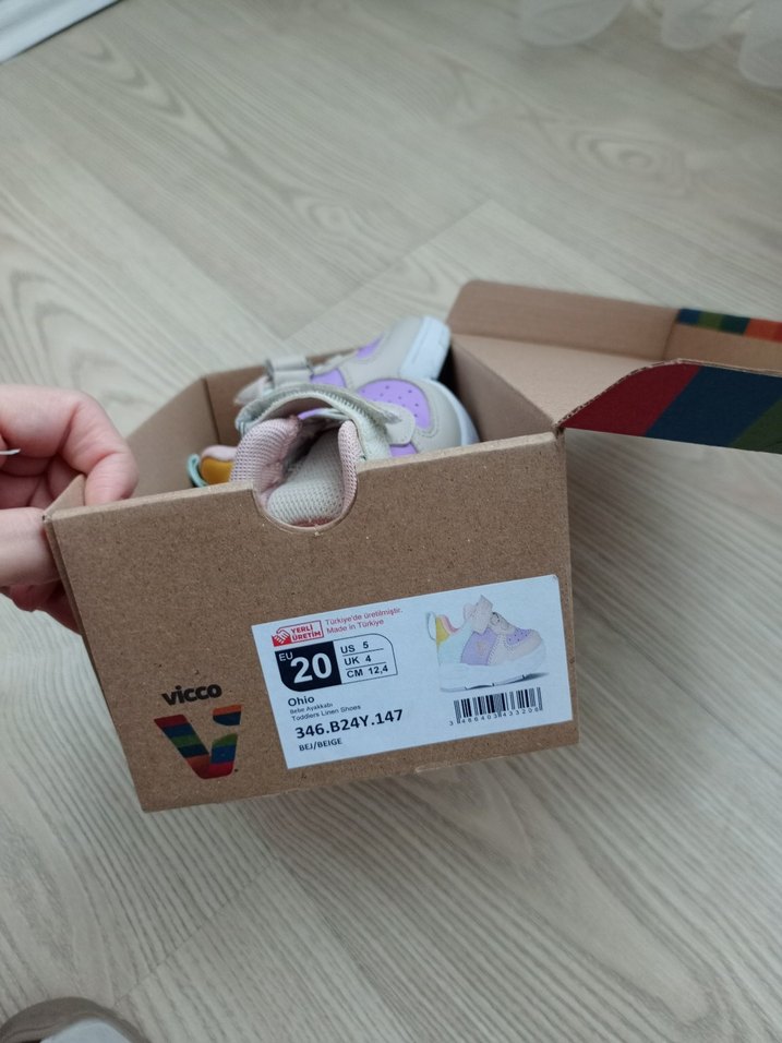 Kız Çocuk Çok Renkli Cırt Cırtlı Vicco Spor Ayakkabı - Görsel 5