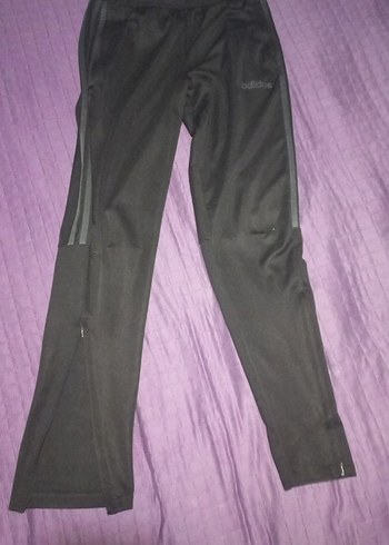 Adidas Erkek Siyah Fermuarli Dar Kesim Spor Pantolon