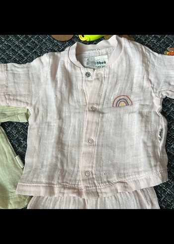 Bebek Kız Kısa Kollu Pastel Takım - Görsel 2