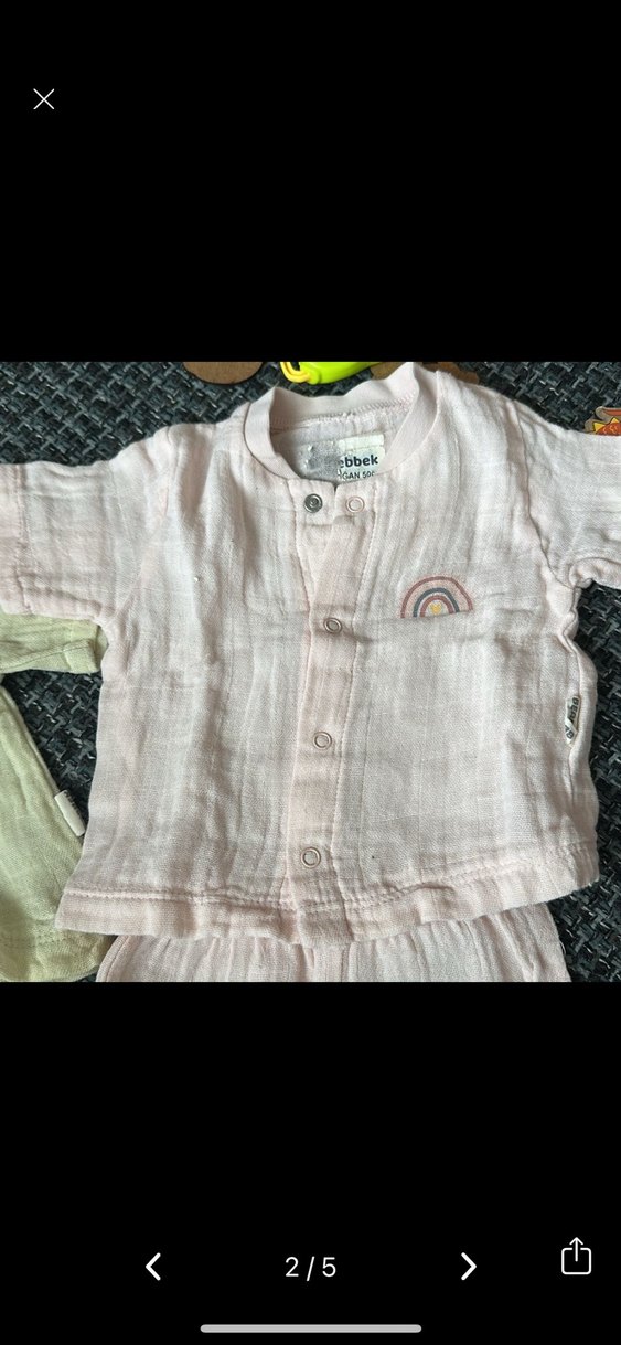 Bebek Kız Kısa Kollu Pastel Takım - Görsel 2