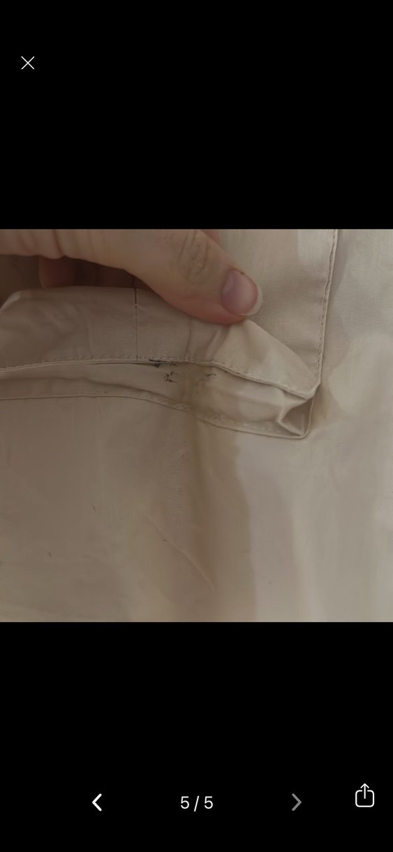 Bej Keten Mini Uzun Kollu Gömlek - Görsel 5