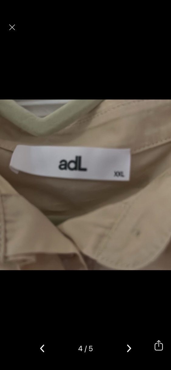 Bej Keten Mini Uzun Kollu Gömlek - Görsel 4