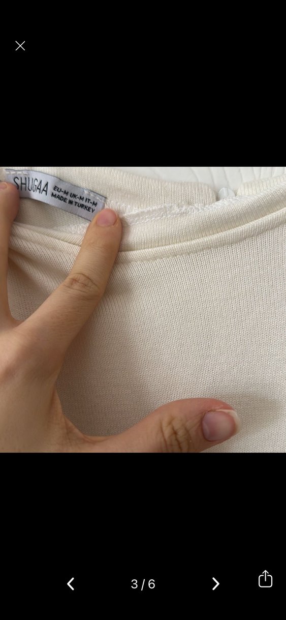 Uzun Kollu Drapeli Beyaz Keten Elbise - Görsel 3