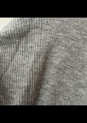 Gri Kadın Triko Uzun Kollu Kazak - Görsel 3