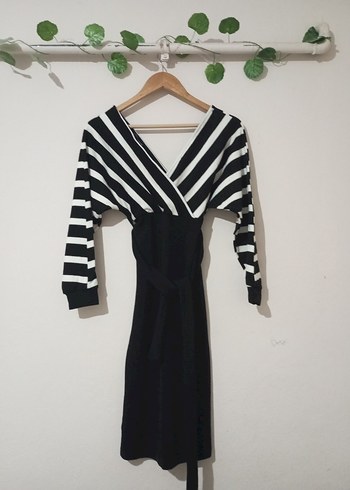 Mango Zebra Desenli Siyah Uzun Elbise