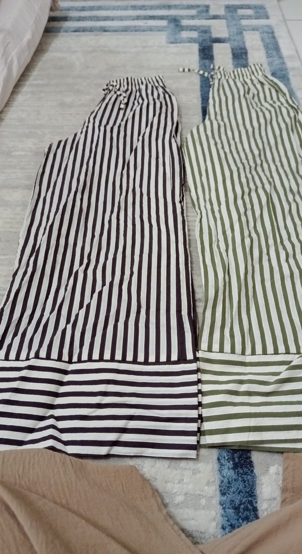 Çizgili Çok Renkli pantolon - Görsel 2