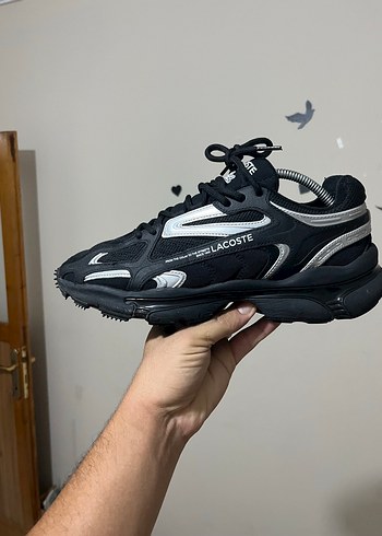 Siyah Lacoste Bağcıklı Erkek Spor Ayakkabı orijinal 43