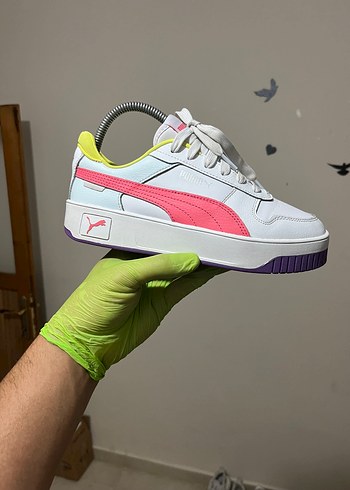 Pembe Platform Spor Ayakkabı Velcro Detaylı Puma orijinal 38.5