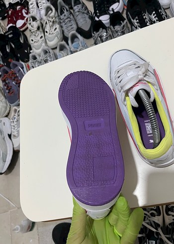 38,5 Beden pembe Renk Pembe Platform Spor Ayakkabı Velcro Detaylı Puma orijinal 38.5