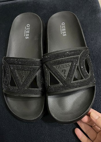 GUESS Kadın Siyah Dolgu Topuk Terlik orjinal 40