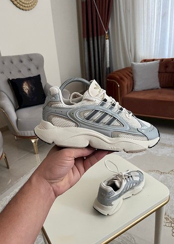 Kadın Beyaz Gri Bağcıklı Platform Spor Ayakkabı Adidas orjinal39