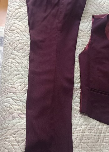 Diğer Bordo Kemerli Klasik Takımı bacak uzunluk 100 cm beli 43 cm