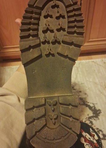 Bej Deri Kadın Topuklu Bot - Görsel 4