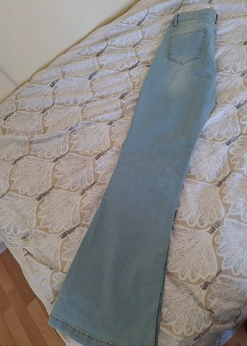 Kadın Açık Mavi Uzun Paça Denim Pantolon