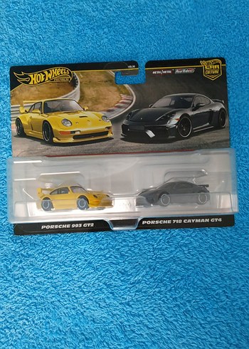 Hot Wheels Porsche 993 GT2 ve 718 Cayman GT4 Oyuncak Araba Seti