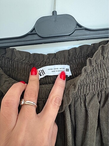 Zara havuç kadife pantalon - Görsel 3