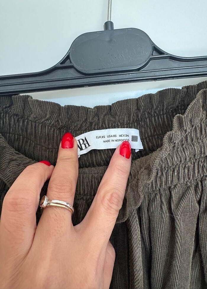 Zara havuç kadife pantalon - Görsel 3