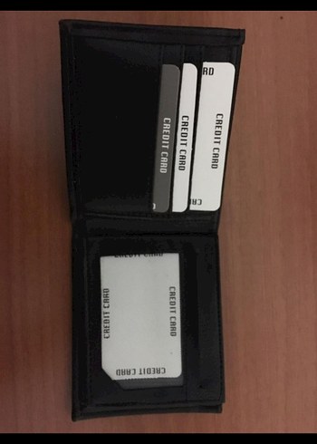 Parlak Siyah Minimalist Erkek Cüzdanı - Görsel 2