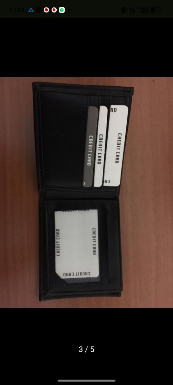 Parlak Siyah Minimalist Erkek Cüzdanı - Görsel 2