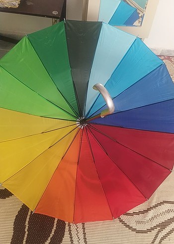 Renkli Pilili Kadın Şemsiye - Görsel 7