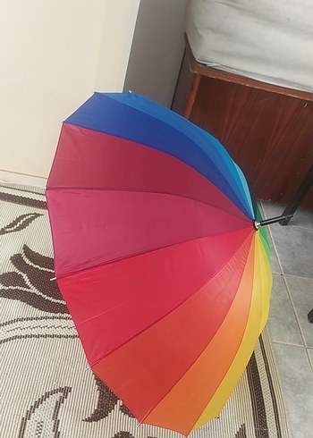 Beden çeşitli Renk Renkli Pilili Kadın Şemsiye