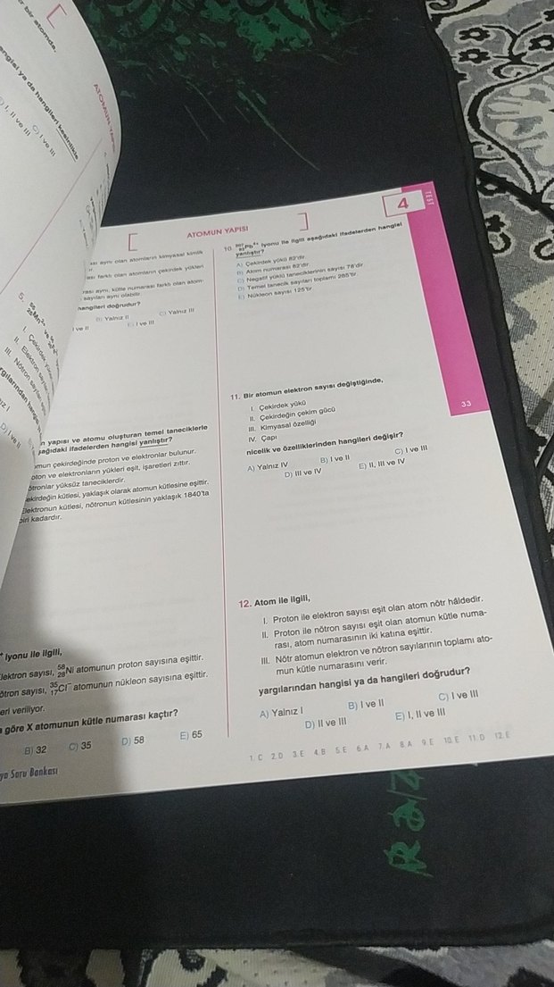 Bilfen 9. Sınıf Kimya Soru Bankası PRO&TEST - Görsel 3