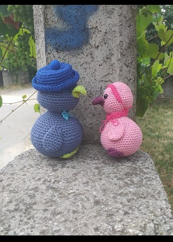 Beden Renk Renkli Örgü Peluş Oyuncaklar