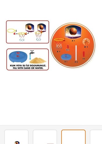 Renkli Mavi Ayaklı Basketbol Seti - Görsel 3