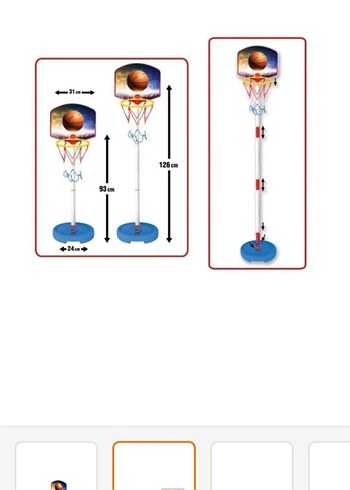 Renkli Mavi Ayaklı Basketbol Seti - Görsel 2