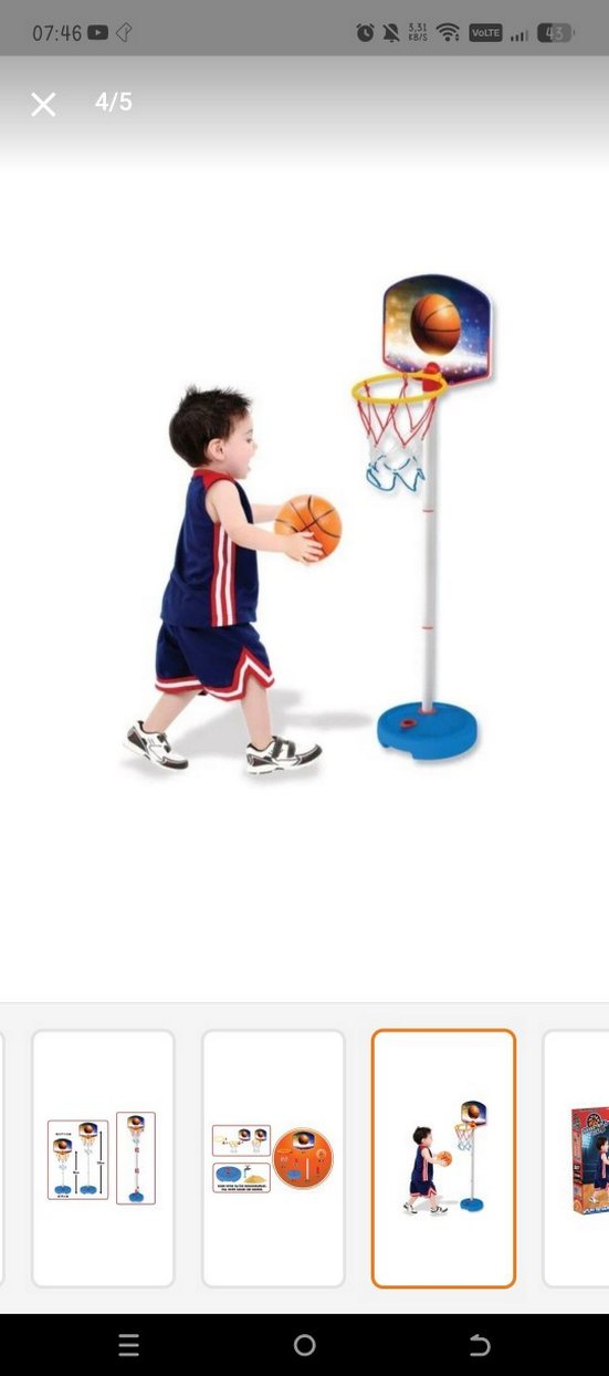 Renkli Mavi Ayaklı Basketbol Seti - Görsel 4