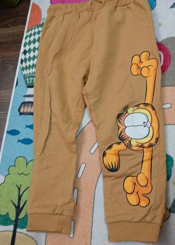 Garfield Baskılı Kahverengi Erkek Çocuk Eşofman Altı