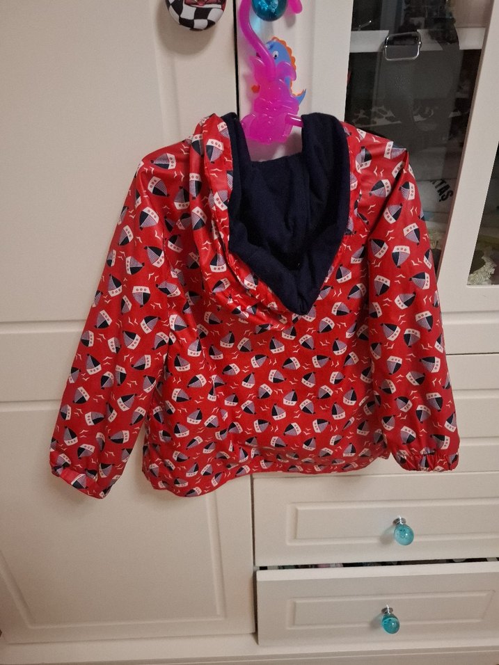 Kız Çocuk Kapüşonlu Fermuarlı Yağmurluk - Görsel 2