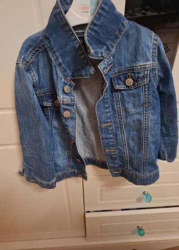 Kız erkek Çocuk Düğmeli Kot Ceket - Görsel 2