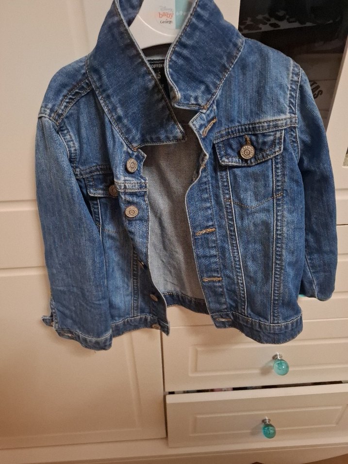 Kız erkek Çocuk Düğmeli Kot Ceket - Görsel 2