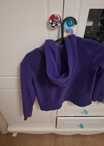 Kız Çocuk Mor Fermuarlı Sweatshirt - Görsel 3