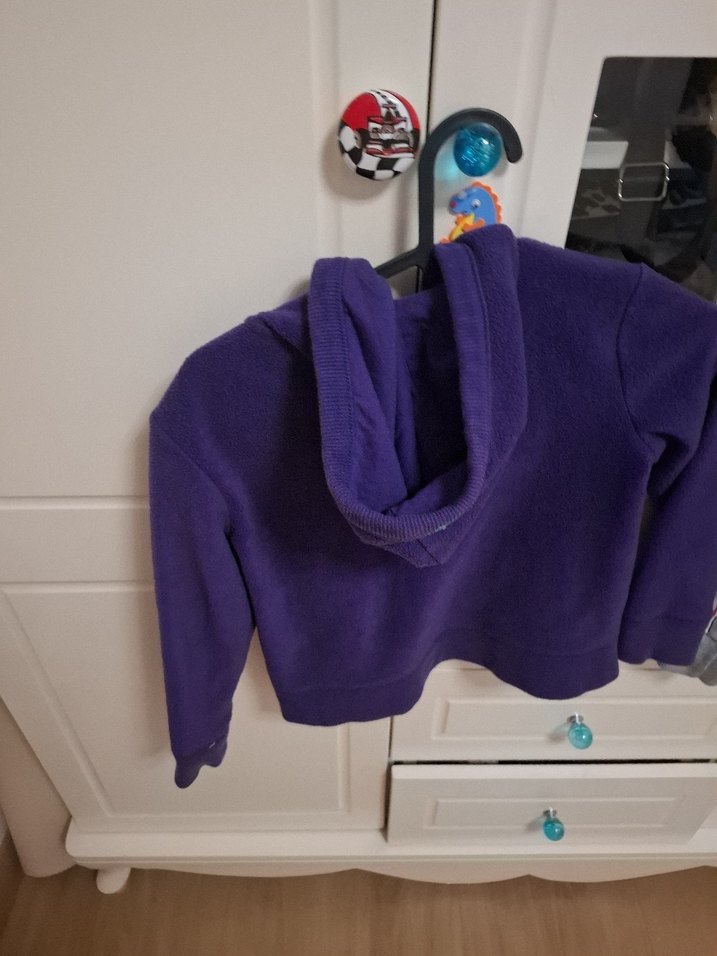 Kız Çocuk Mor Fermuarlı Sweatshirt - Görsel 3