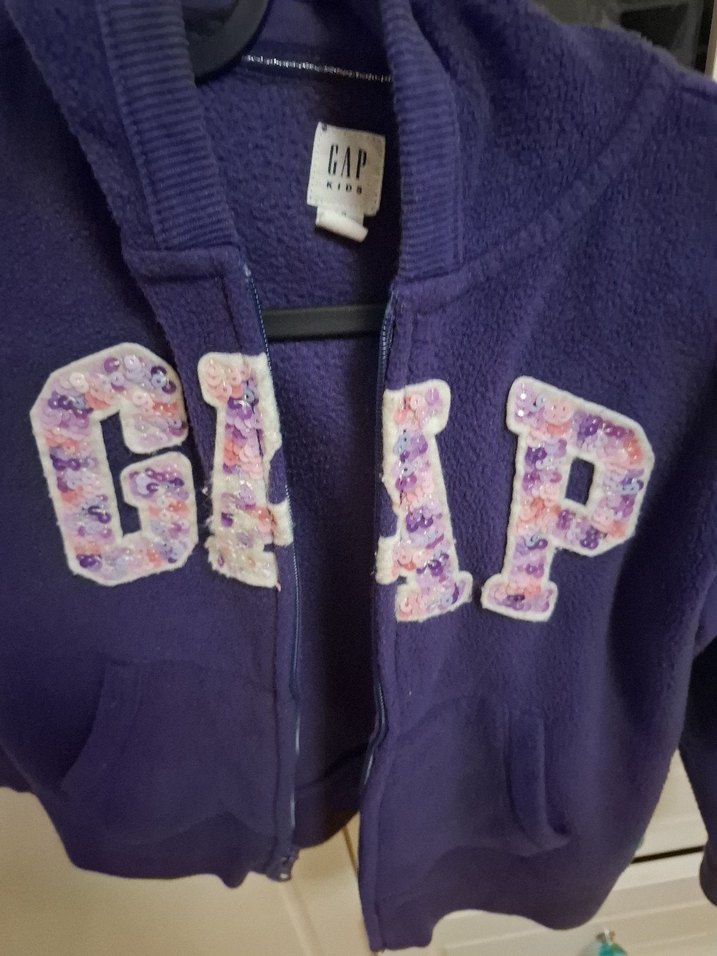 Kız Çocuk Mor Fermuarlı Sweatshirt - Görsel 2