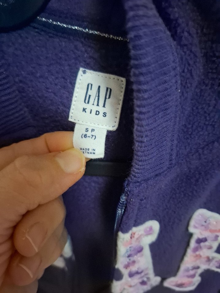 Kız Çocuk Mor Fermuarlı Sweatshirt - Görsel 4