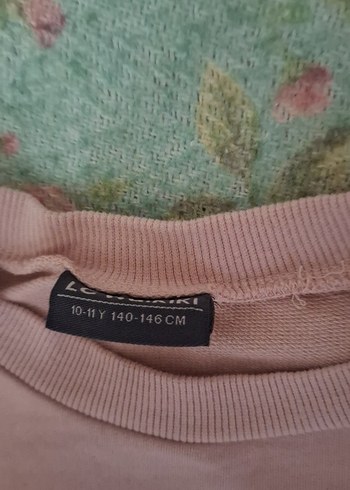 Pembe Pamuklu Uzun Kollu cocuk Sweatshirt - Görsel 2
