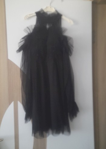Siyah Midi Gotik Uzun Kollu Elbise