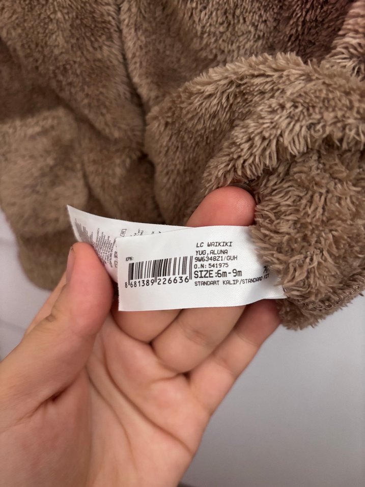 Kahverengi Kapüşonlu Erkek Çocuk Kürklü Mont - Görsel 3