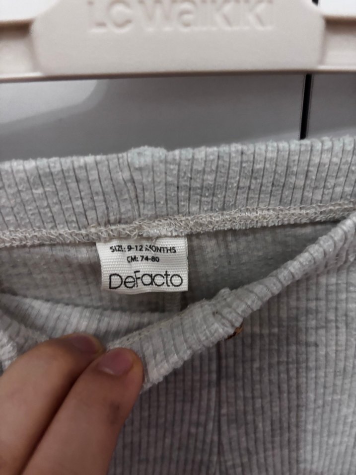 Düğmeli Gri Kız Tayt - Görsel 2