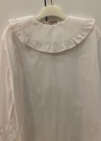 Zara Fırfırlı Yakalı Beyaz Kadın Gömlek