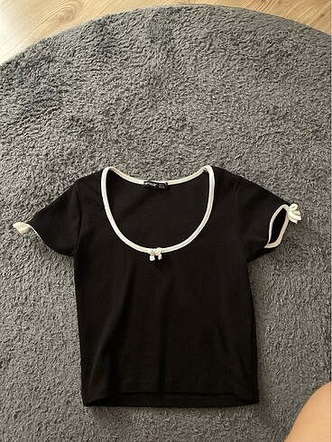 Siyah s beden crop