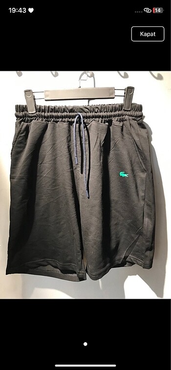 Lacoste erkek siyah şort