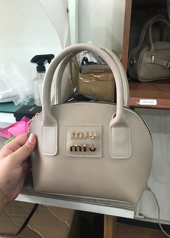 Beden Bej Deri Kadın El Çantası Miu Miu