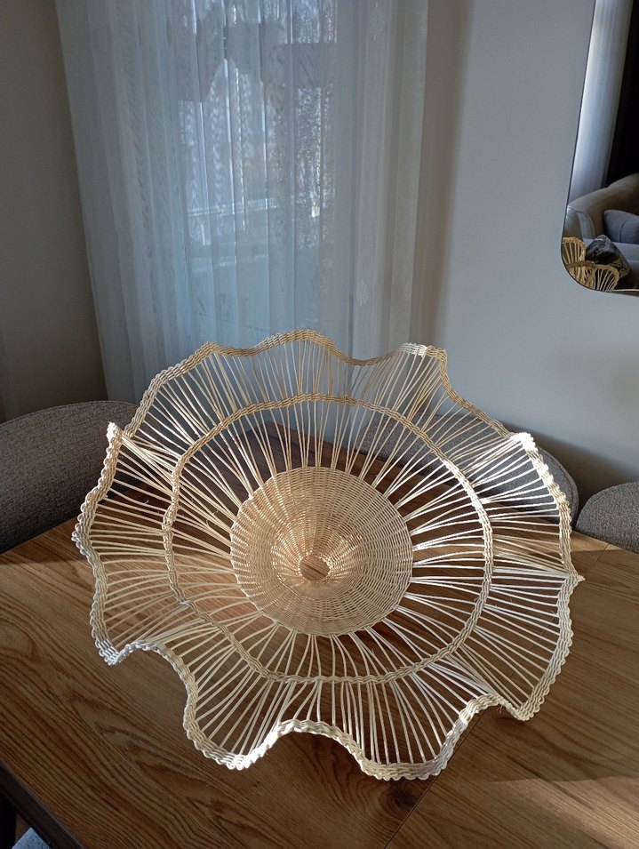 Bej Hasır Tavan Lambası Abajuru - Görsel 3