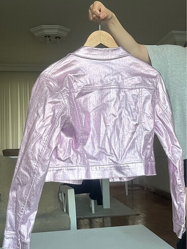 Mavi Jeans Metalik simli lila ceket