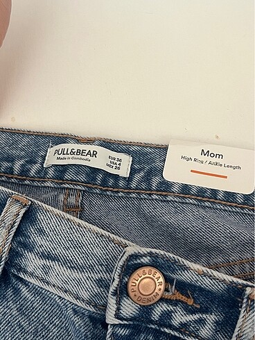 36 Beden Pull&bear mom jean