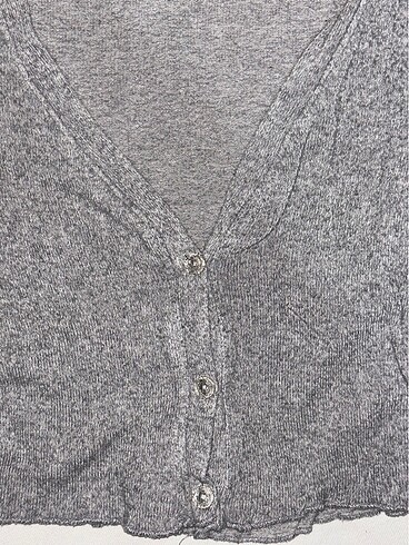 xs Beden Gri Crop Dar Hırka